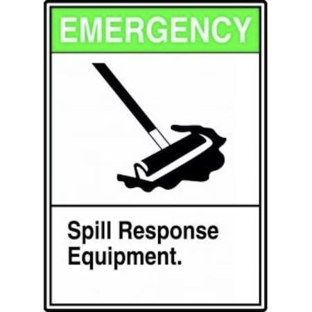 Accuform SAFETY SIGN EMERGENCY  SPILL MCHL524XP MCHL524XP